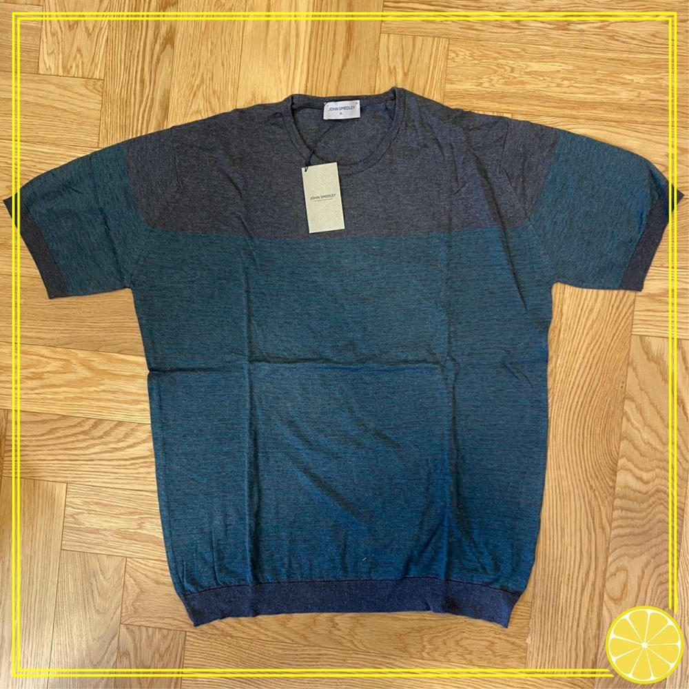 Green Striped Crewneck T-Shirt